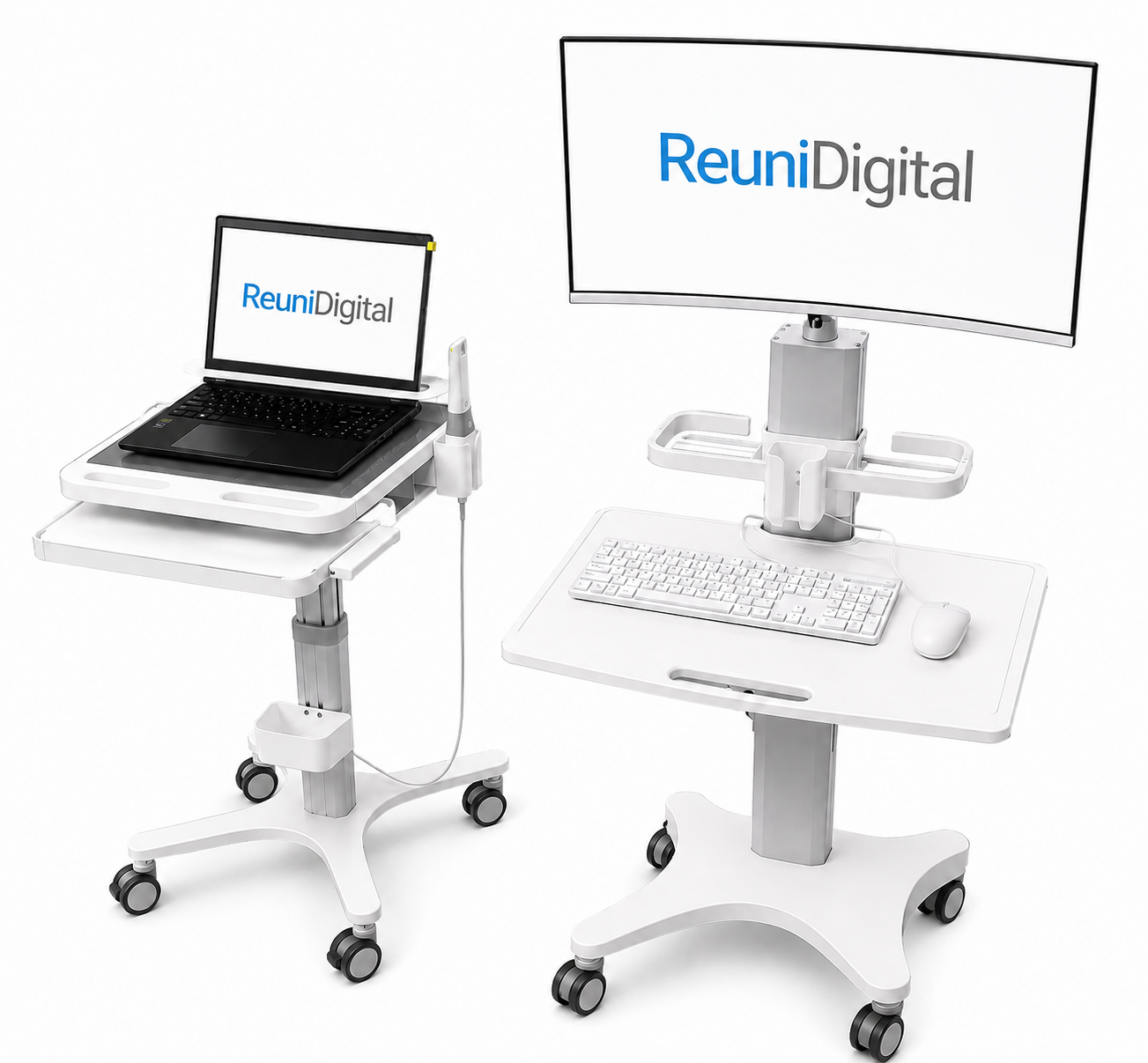 Chariots mobiles Reuni Digital — postes de numérisation sur roulettes